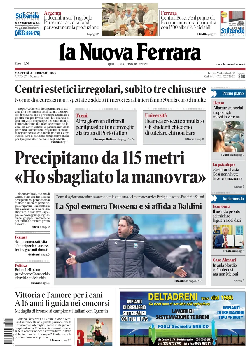 Prima-pagina-nuova ferrara-oggi-edizione-del-2025-02-04